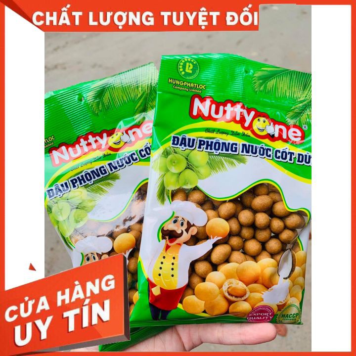 FREESHIPĐậu phộng nước cốt dừa Nuttyone béo ngậy, giòn tan  90g (DATE MỚI)