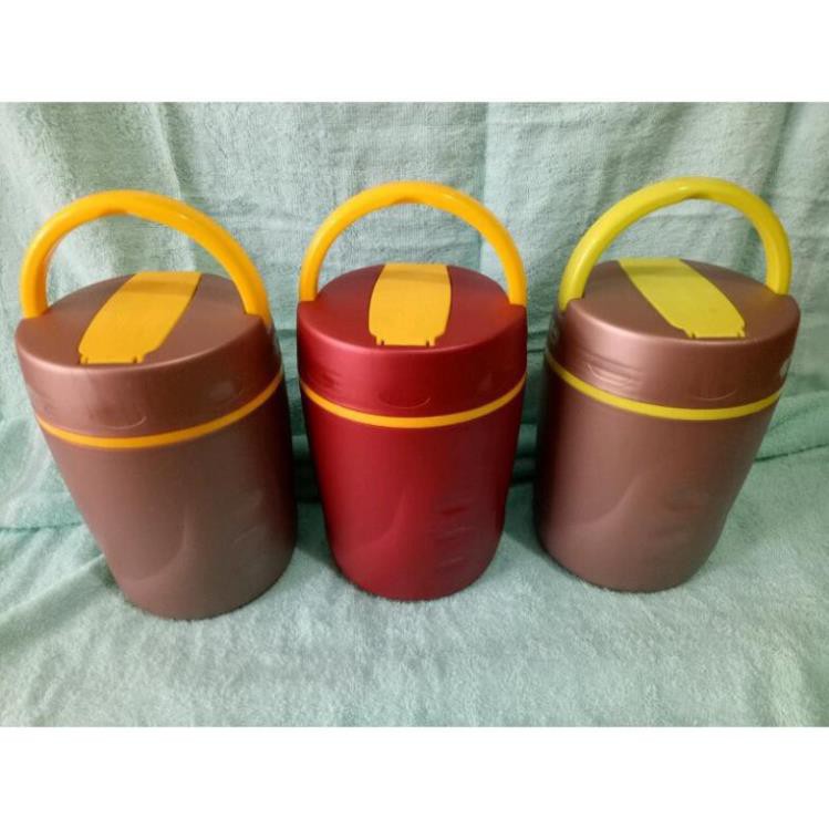 ( hang hot) Hộp đựng thức ăn 2 ngăn ruột Inox Việt Nhật Plastic