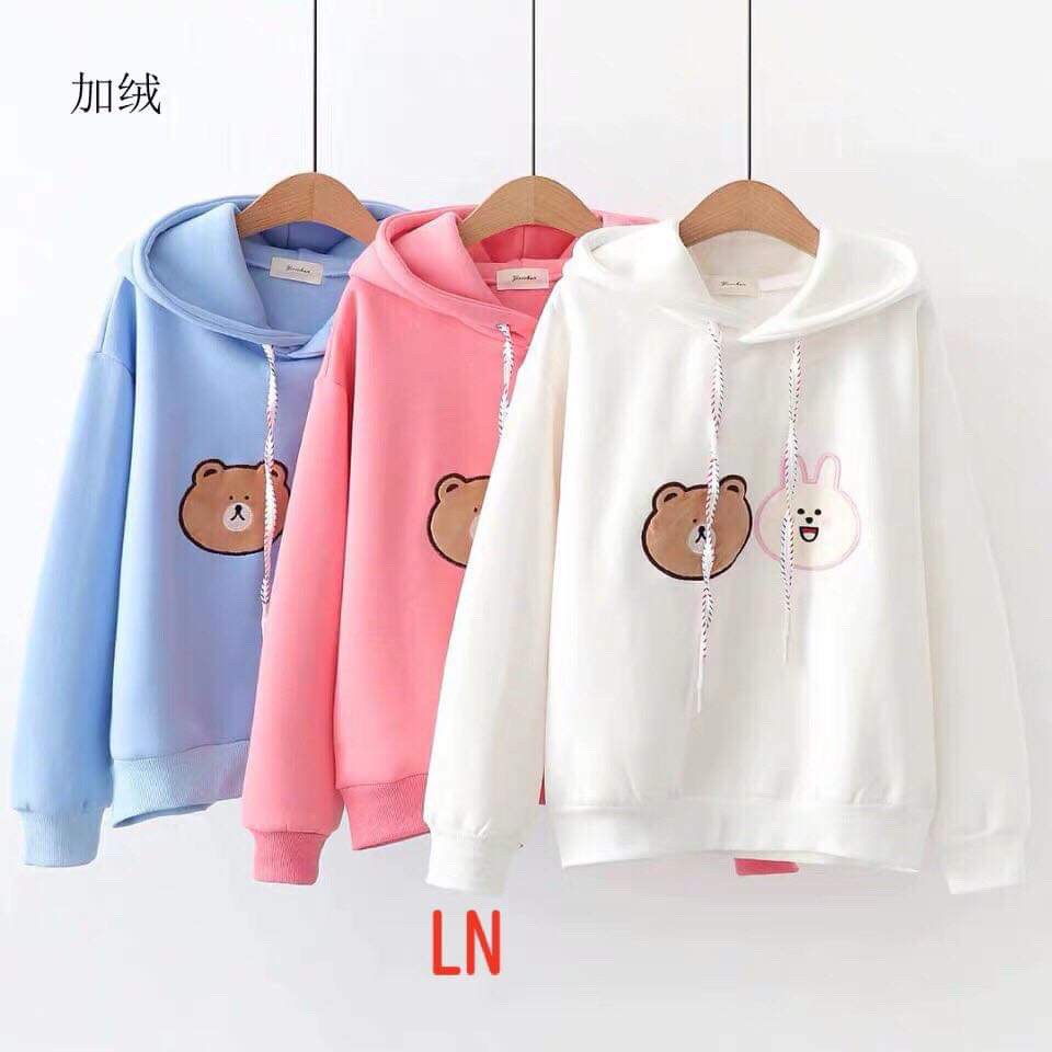 Áo hoodie mặt gấu và thỏ LNG1119