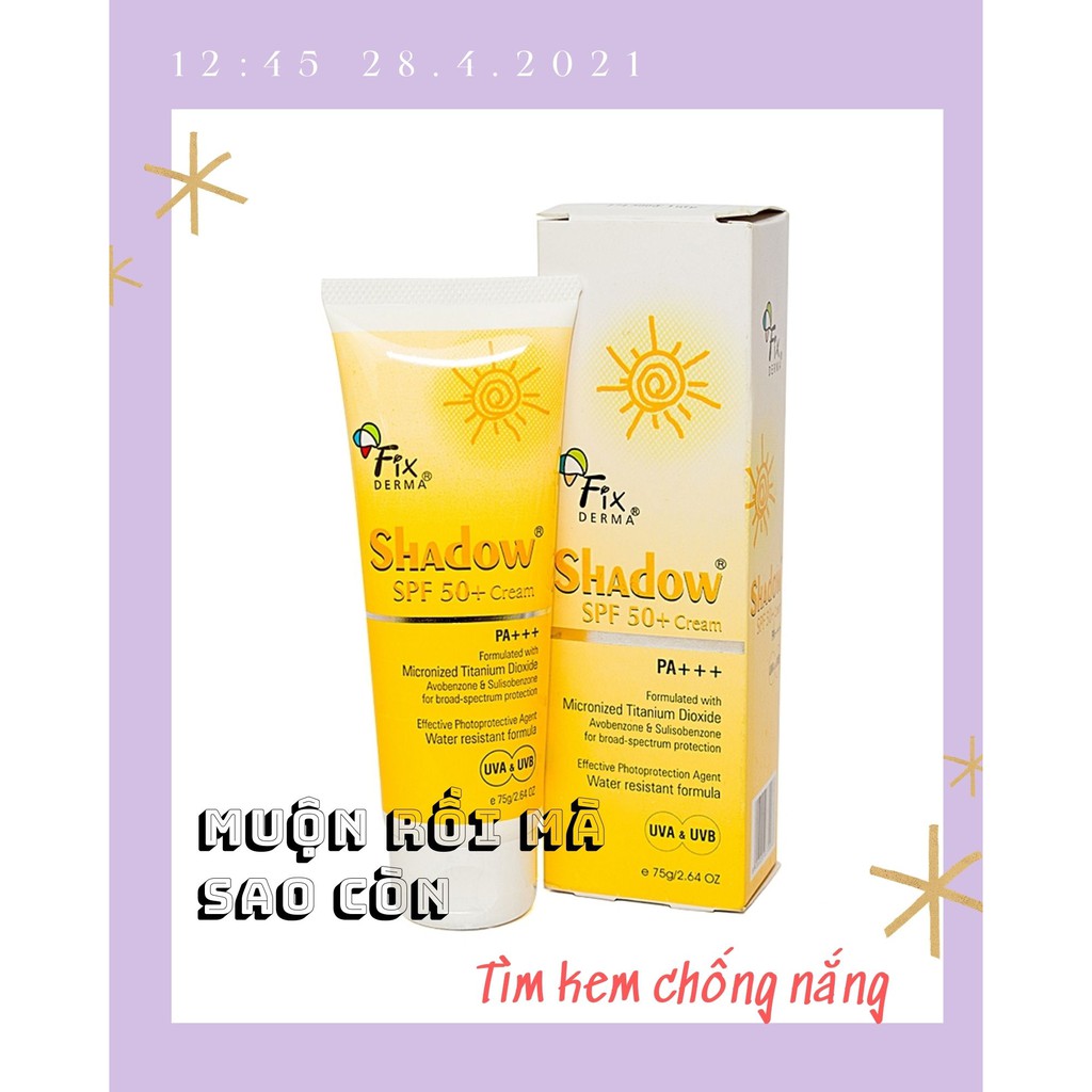 ✔️[Chính Hãng]Kem Chống Nắng Toàn Thân Fixderma Shadow SPF 50+ (75g)