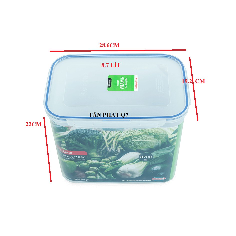 Hộp đựng thức ăn BioZone SIZE LỚN 6.5 lít, 7.5 lít , 8.7 lít