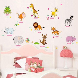 [BÁN GIÁ GỐC] Decal Dán Tường Vườn Thú Tiếng Anh 02