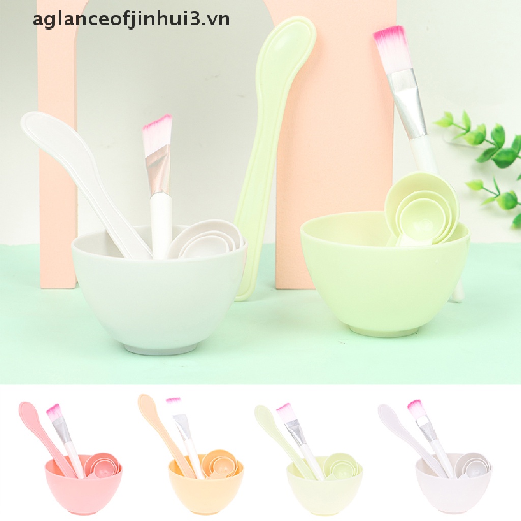 [Hàng mới về] Set 4 dụng cụ hỗ trợ trộn đắp mặt nạ tự làm tiện lợi