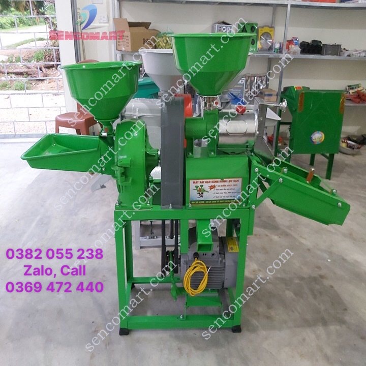 Máy xát gạo mini có lọc sạn - Máy xát gạo dùng cho gia đình TF555