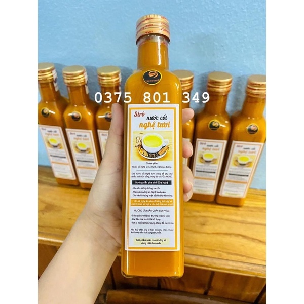 Sirô nước cốt nghệ tươi Tâm Nguyên 250ml