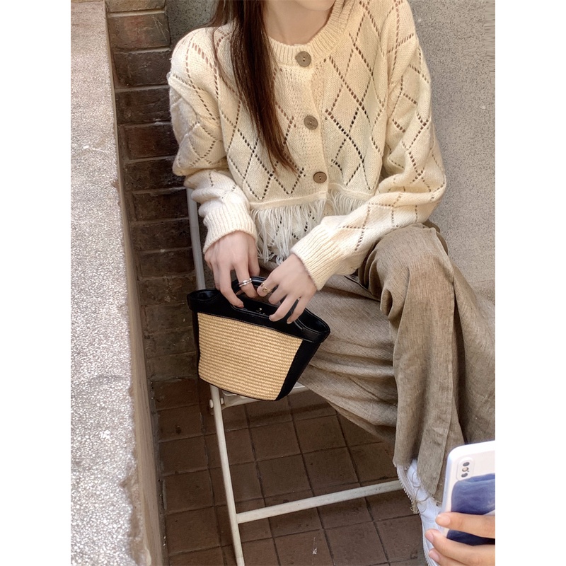 Áo Khoác cardigan Thiết Kế Viền Rỗng Thời Trang
