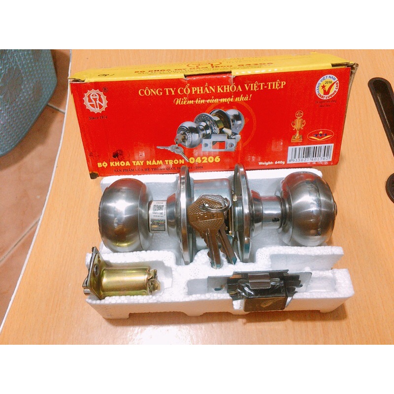 Khoá tay nắm tròn Việt Tiệp ( khoá đấm) chính hãng