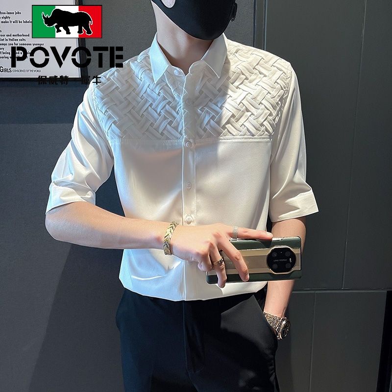 Áo Sơ Mi Ngắn Tay Thời Trang Cao Cấp Cho Nam