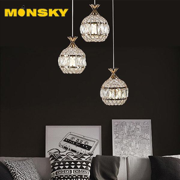 Bộ đèn thả MONSKY HALE pha lê sang trọng - kèm bóng LED chuyên dụng