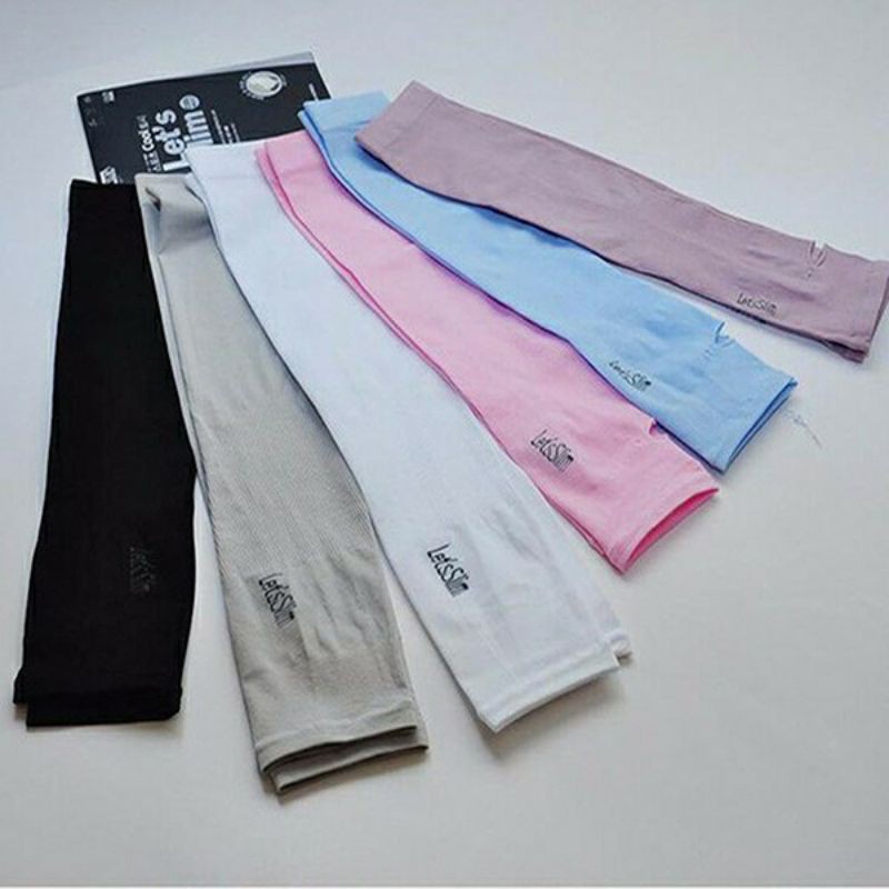 [Combo 10] Găng Tay Chống Nắng Hàn Quốc Xỏ Ngón Let's Slim đủ màu Dày Dặn Ngăn Tia UV