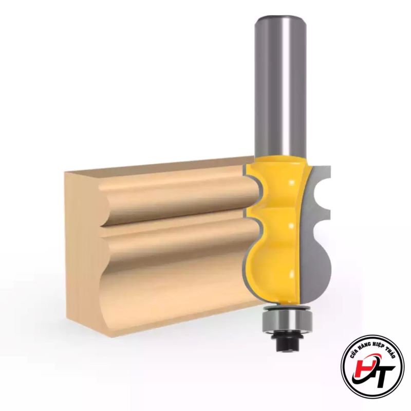 Mũi soi phào chỉ gỗ mũi phay cửa tủ MUWANG vàng kiểu 3 MSPC-V-K3