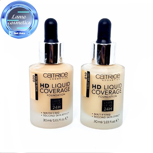 Kem Nền Catrice HD Liquid Coverage 30ML Màu 010, 020 Chính Hãng 100%