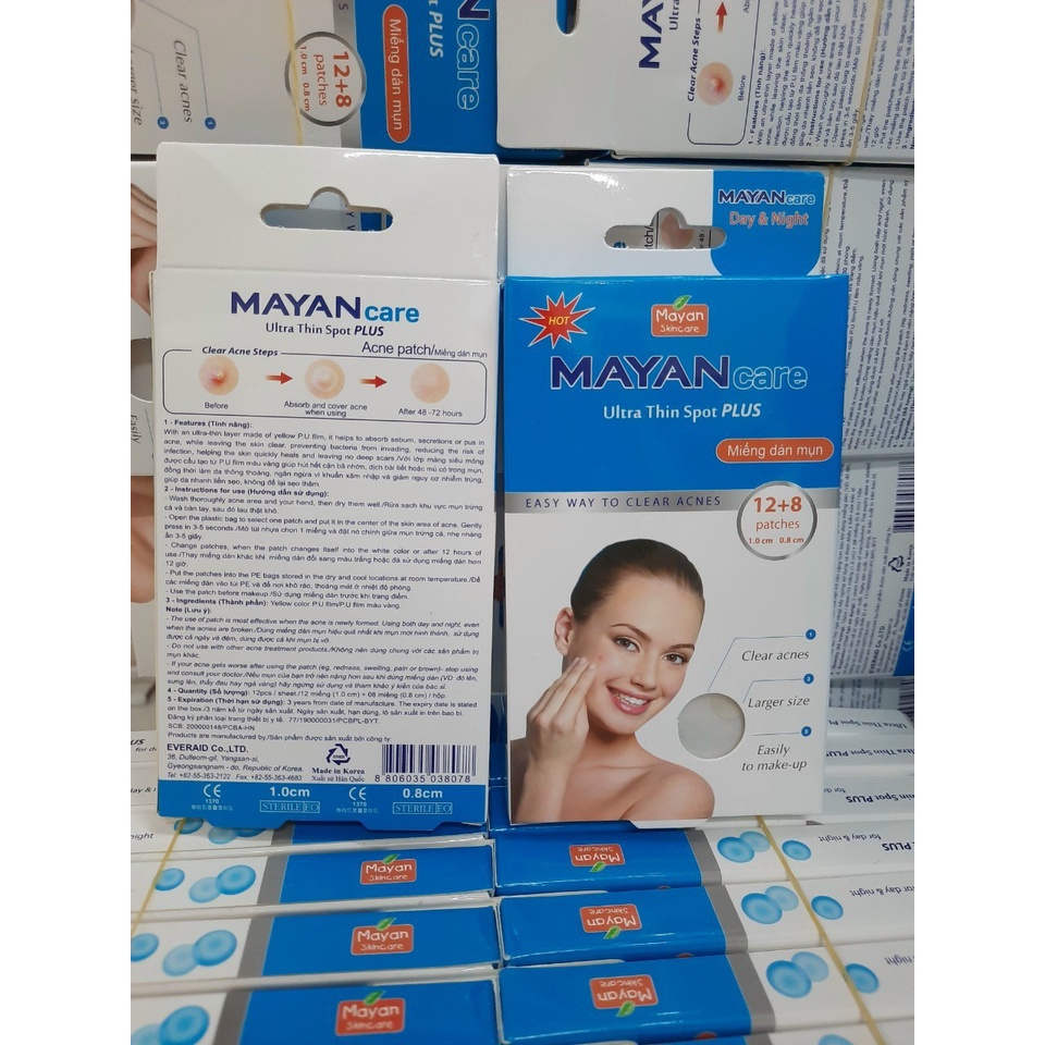 Miếng dán mụn Mayan Ultra Thin Spot giảm viêm, giảm sưng hiệu quả trong 48h