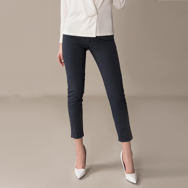 Quần Slim-fit nữ hoạ tiết kẻ 2NDDATE TR009NS