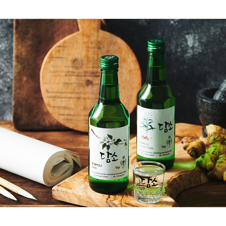 Soju Damso Hàn Quốc Đủ 10 Vị Thơm Ngon Nước Trái Cây Chai 360ml