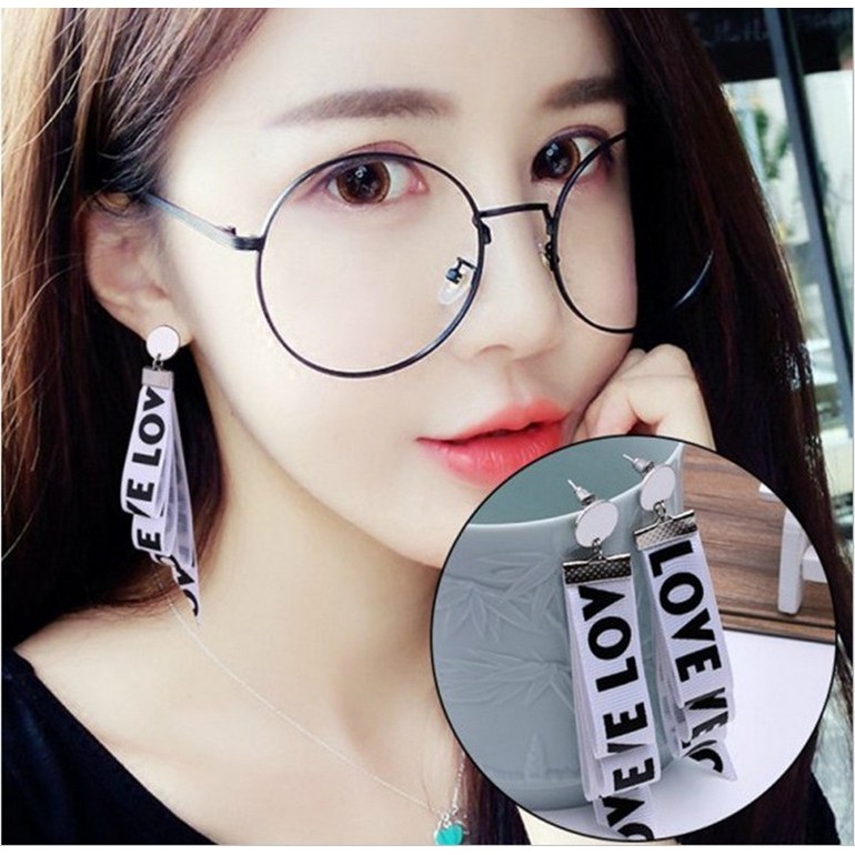 (2 màu) Bông tai tua rua khuyên tai tiểu thư trang sức phụ kiện nữ phong cách Hàn Quốc dễ thương