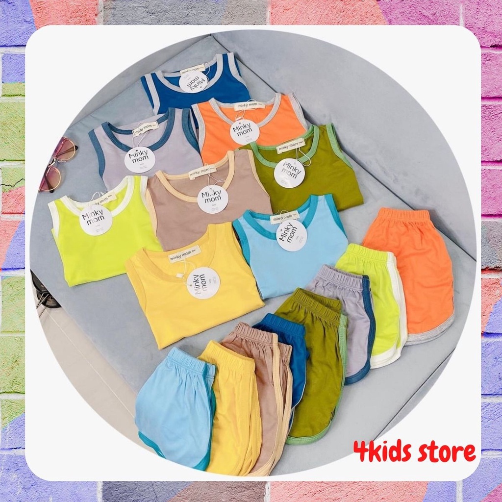 Bộ quần áo trẻ em ba lỗ mặc ở nhà cho bé hiệu Minky Mom ⚡⚡ SALE KHỦNG ⚡⚡ chất thun cotton, mềm mại, thoáng mát