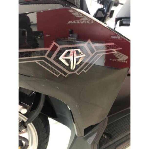 tem logo ab đỏ Biểu tượng AB AirBlade đỏ trắng 2016- 2018 -2019 Honda