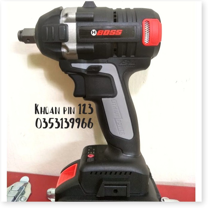 Máy siết bulong không chổi than 2 in 1 hộp kim loại chống va đập Boss bảo hành 6 tháng