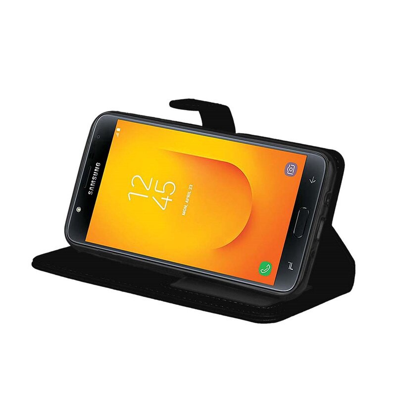 Bao da PU màu trơn đơn giản cho Samsung Galaxy J7 Duo 2018 J7Duo J720 J720F SM-J720F | BigBuy360 - bigbuy360.vn