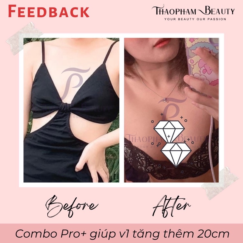 Combo siêu nở ngực, tăng vòng 1, mông to dáng đẹp cao cấp SUPER PRO+ tăng hơn 20cm dùng 5 tháng