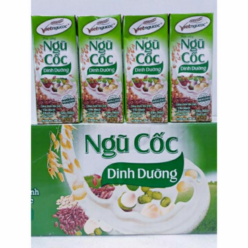 Lốc 4 hộp sữa dinh dưỡng vietngucoc 180ml