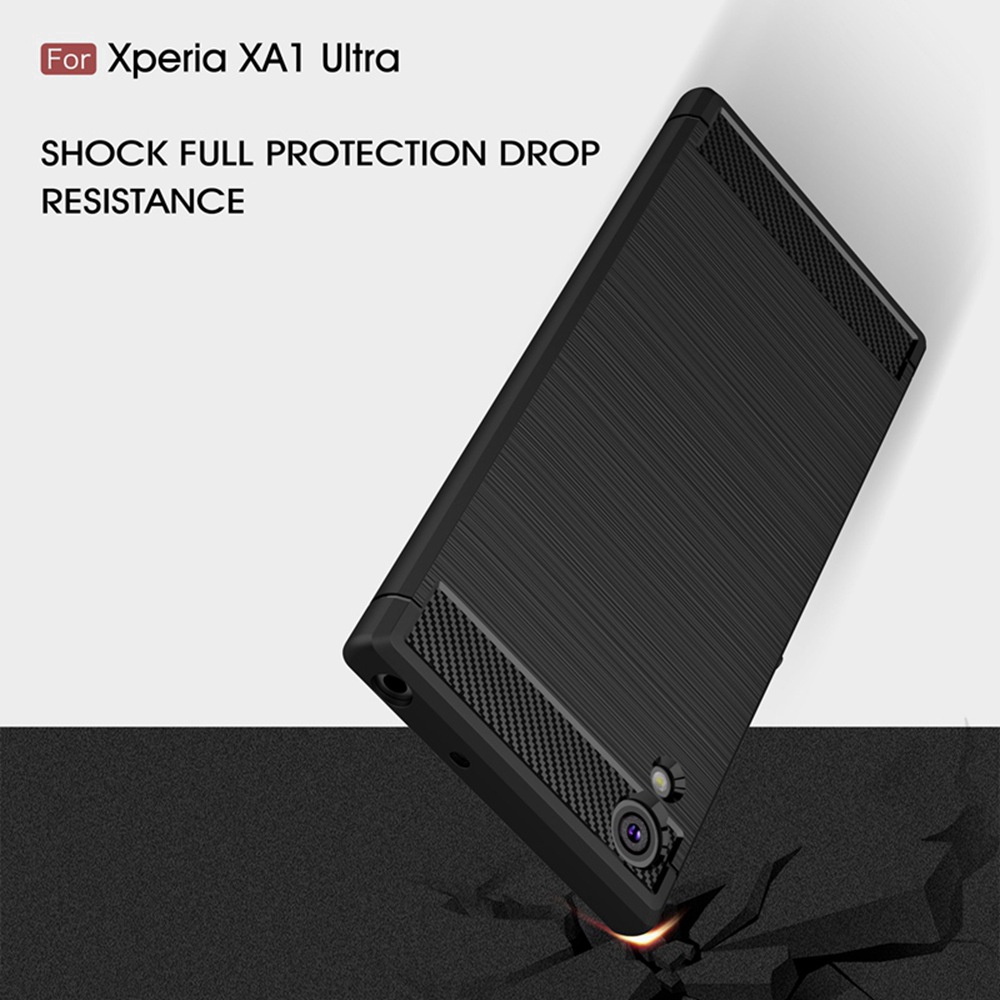 Ốp điện thoại silicon chống sốc sợi carbon thời trang cho Sony Xperia XA1 Ultra G3226 G3221 G3212 G3223