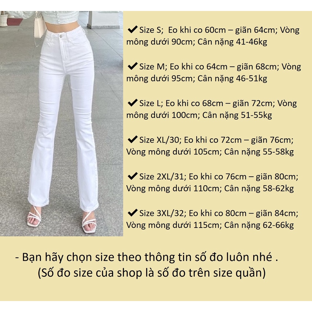 Quần jeans ống pass loe dài lưng cao QJ631