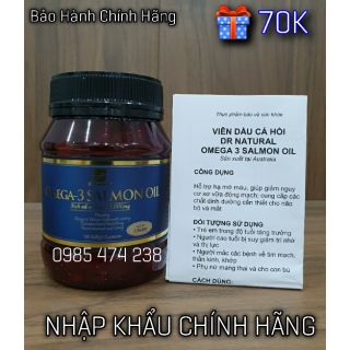 [BẢO HÀNH CHÍNH HÃNG] Viên uống dầu cá Hồi Dr Natural Omega 3 Salmon Oil 1000mg + QUÀ TẶNG