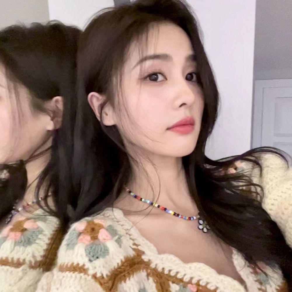 Vòng cổ Mặt Hoa Hướng Dương VANES1 Bằng Nhựa Resin Phong Cách Bohemian