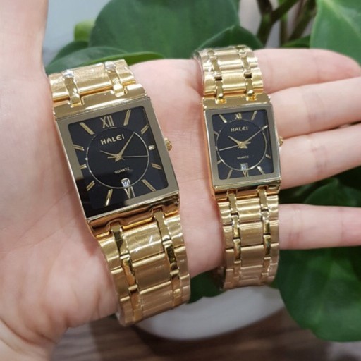 Đồng hồ đôi nam nữ HALEI cao cấp chống nước, chống xước tuyệt đối có lịch chính hãng Tony Watch 68