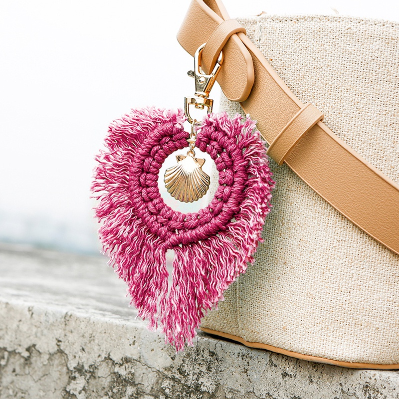 Móc Khóa Tua Rua Phong Cách Bohemian