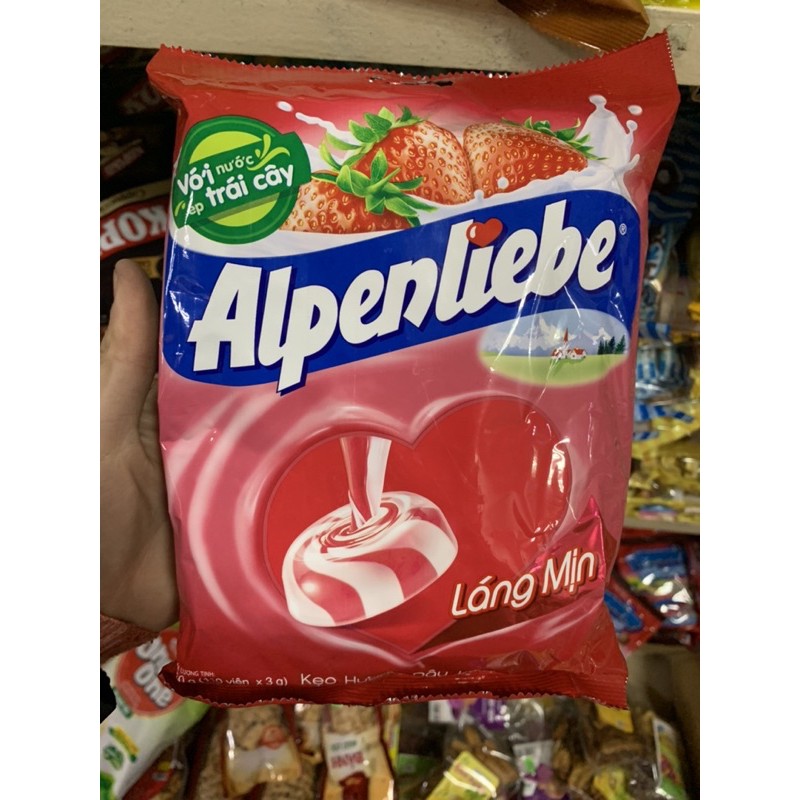 Kẹo cứng Alpenliebe Vị Sữa Caramen& Dâu 330g ( 110 viên )