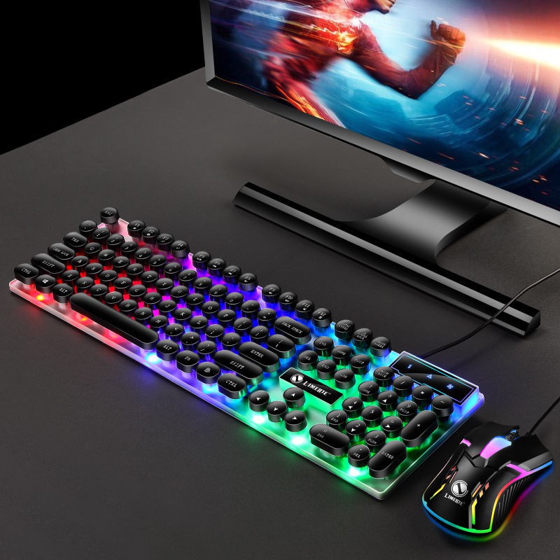 Bộ Chuột Và Bàn Phím Cơ Học Phát Quang Cắm Usb Cho Máy Tính Notebook | BigBuy360 - bigbuy360.vn
