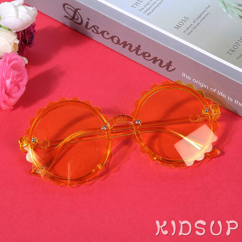 KIDSUP1-Kids Sunglasses for Girls Boys Toddler Round Flower Shaped Sunglasses