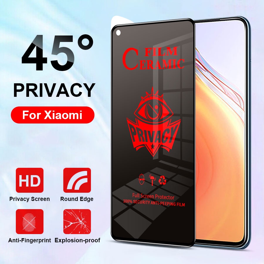 [Không bao giờ vỡ]kính cường lực dẻo Full màn chống nhìn trộm Xiaomi Mi 10T 11T Pro 11 12 Lite Redmi 8 9 10 11 12 12S 9S 10S 11S 9A 9C Poco M3 M4 X3 X4 X5