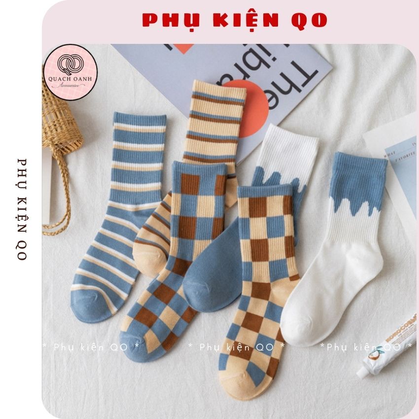 Tất cổ cao QO Vớ Hàn quốc phong cách valentine ngọt ngào TAT01