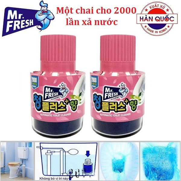 Bộ 2 Chai Thả Bồn Cầu Làm Sạch Diệt Khuẩn Mr.Fresh Hàn Quốc 180g (Hương Hoa Ly)