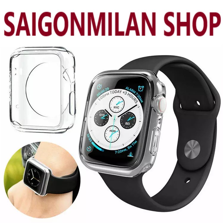 Ốp Dẻo Bảo Vệ Viền Cho Đồng Hồ Thông Minh Apple Watch VS Dây Cao Su Series 7/6/5/SE/4/3/2/1 Size 38-40-41-42-44-45mm