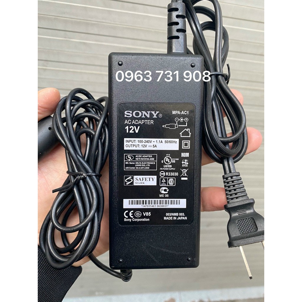 Adapter nguồn sony 12V 5A bảo hành 12 tháng