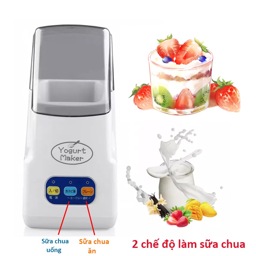 Máy làm sữa chua Yogurt Maker phiên bản mới nhất 2021 - Ưu đãi lớn khu mua kèm 12 hũ thủy tinh cao cấp chỉ 10k