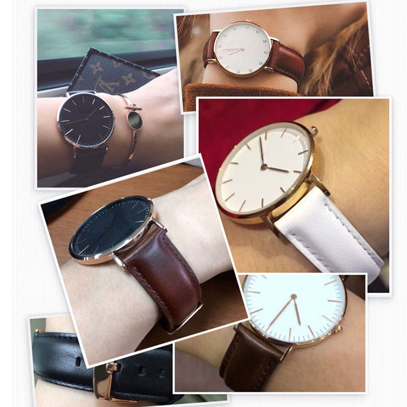 DANIEL WELLINGTON Dây Da Thay Thế Cho Đồng Hồ DW DW 12mm 13mm 14mm 17mm 18mm 19mm 20mm 22mm