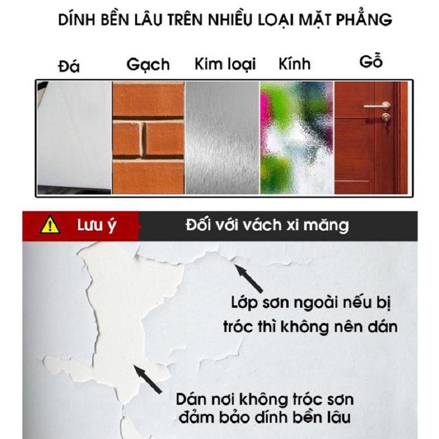 Miếng / Móc Dán Tường Chịu Lực Trong Suốt Châu Shop