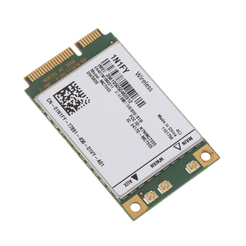 Thẻ Mạng Không Dây MC7355 PCIe LTE / HSPA + GPS 100Mbps 1N1FY DW5808