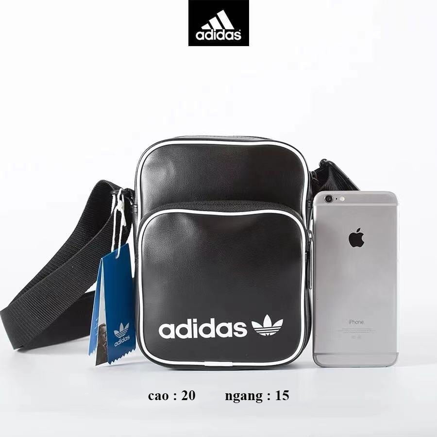 Túi Đeo Chéo adidas nam nữ, chất da mềm dữ fom cực tốt, túi thể thao chống nước