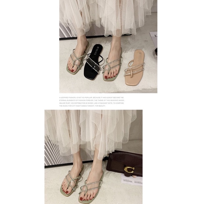 Giày Sandal Đi Biển Đế Bằng Phong Cách La Mã Thời Trang Mùa Hè Cho Nữ ISS962