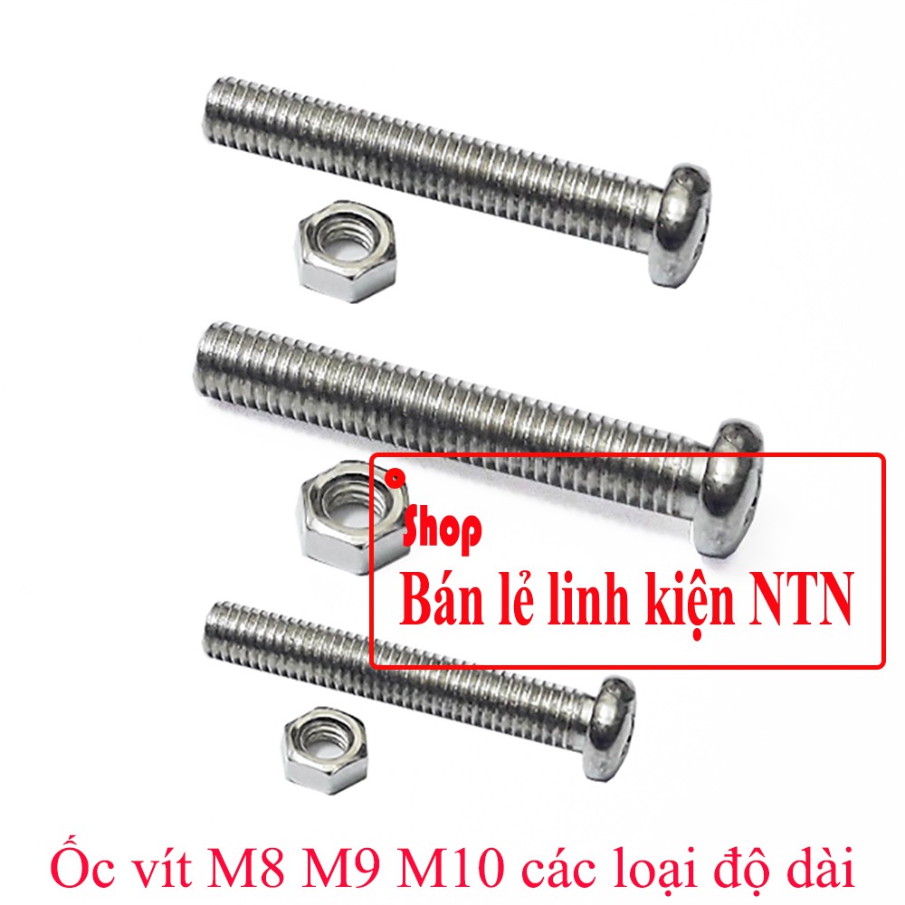 Ốc vít M8 M9 M10 các loại độ dài