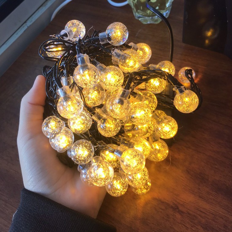 Dây đèn Led nháy bi bọt 10M trang trí tết trang trí đào quất , đèn nháy trang trí noel, dây đèn nhấp nháy phòng ngủ