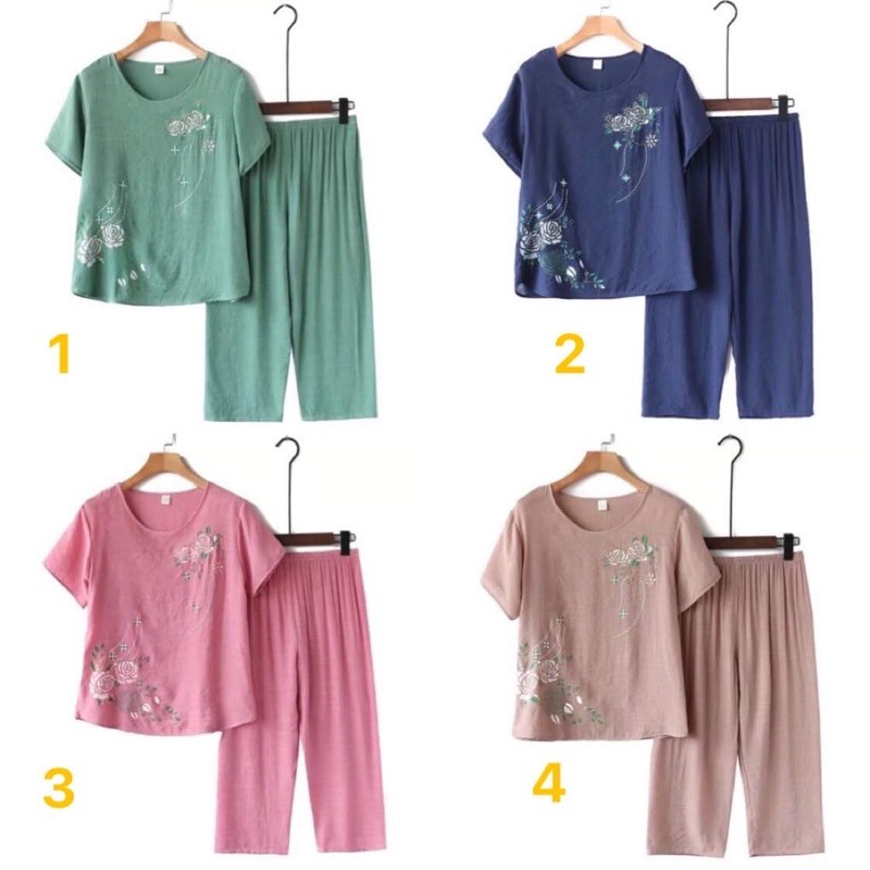 Bộ mặc nhà trung niên, bộ đũi trung niên cho mẹ và bà
