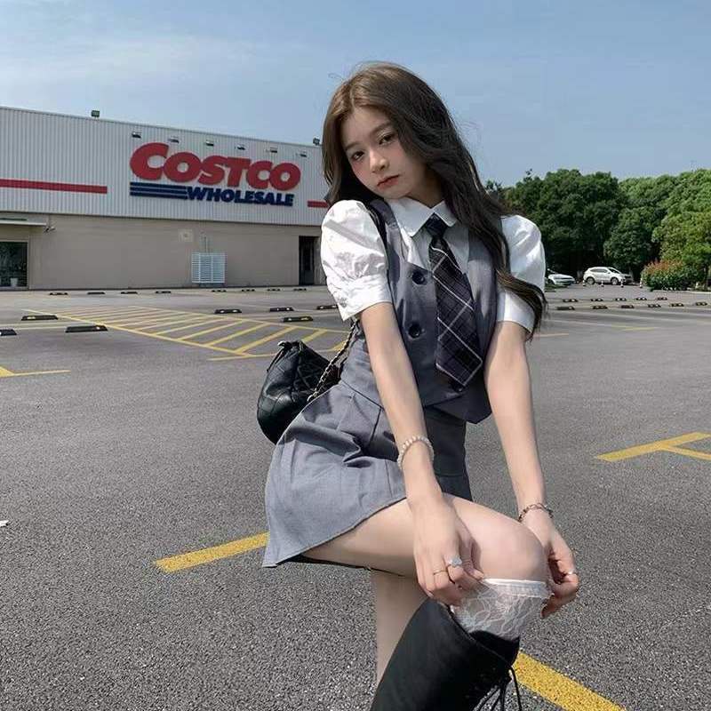 Ao babydoll áo croptop Áo Sơ Mi Tay Phồng Ngắn Thời Trang Dành Cho Nữ